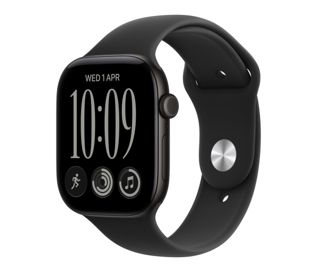 Apple Watch 12 46/Czarny Alu/Czarny Pasek M/L GPS - 1594055 - zdjęcie